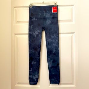 SPANX EcoCare Seamless Leggings - New w/Tag.Deep Blue Tie Dye in Medium Regular